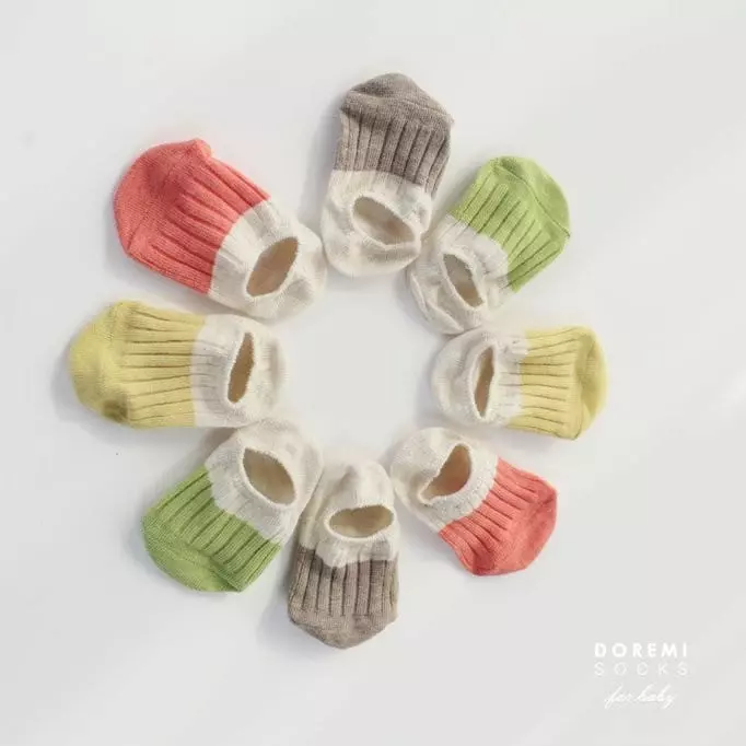 Doremi Socks - Korean Children Fashion - #magicofchildhood - Summer Two Tone Socks Set