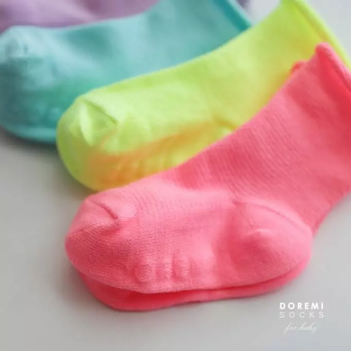 Doremi Socks - Korean Children Fashion - #littlefashionista - Mesh Neon Socks Set - 4