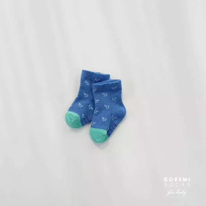 Doremi Socks - Korean Children Fashion - #stylishchildhood - Waffle Marine Socks Set - 8