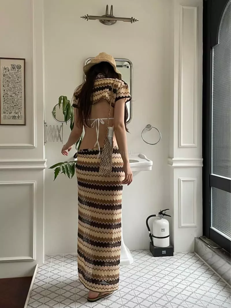 Douze - Korean Women Fashion - #womensfashion - Beach Set Swimwear - 7