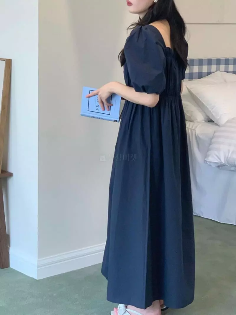 Douze - Korean Women Fashion - #momslook - Square Neck One-piece - 4