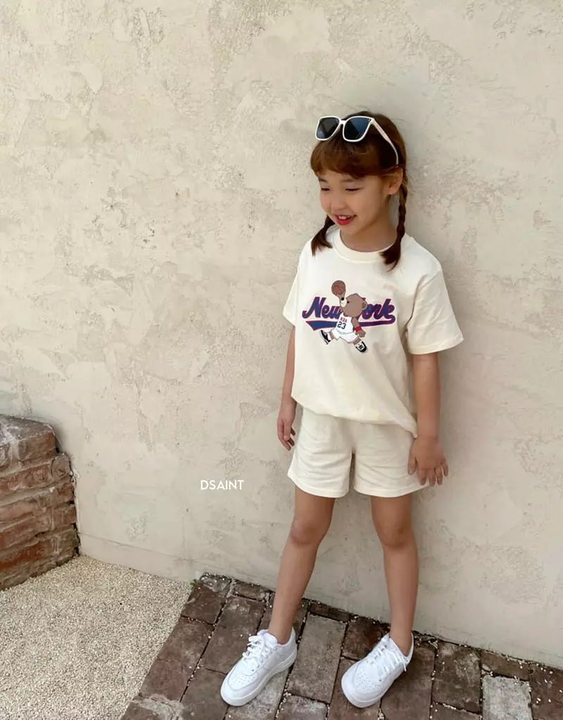 Dsaint - Korean Children Fashion - #Kfashion4kids - New York Top Bottom Set - 7