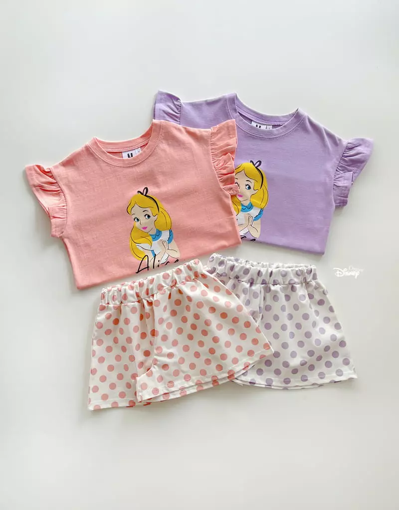 Dsaint - Korean Children Fashion - #childrensboutique - Sharring Dot Alice Top Bottom Set