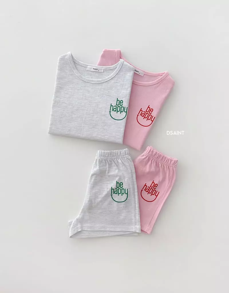 Dsaint - Korean Children Fashion - #designkidswear - Be Happy Top Bottom Set