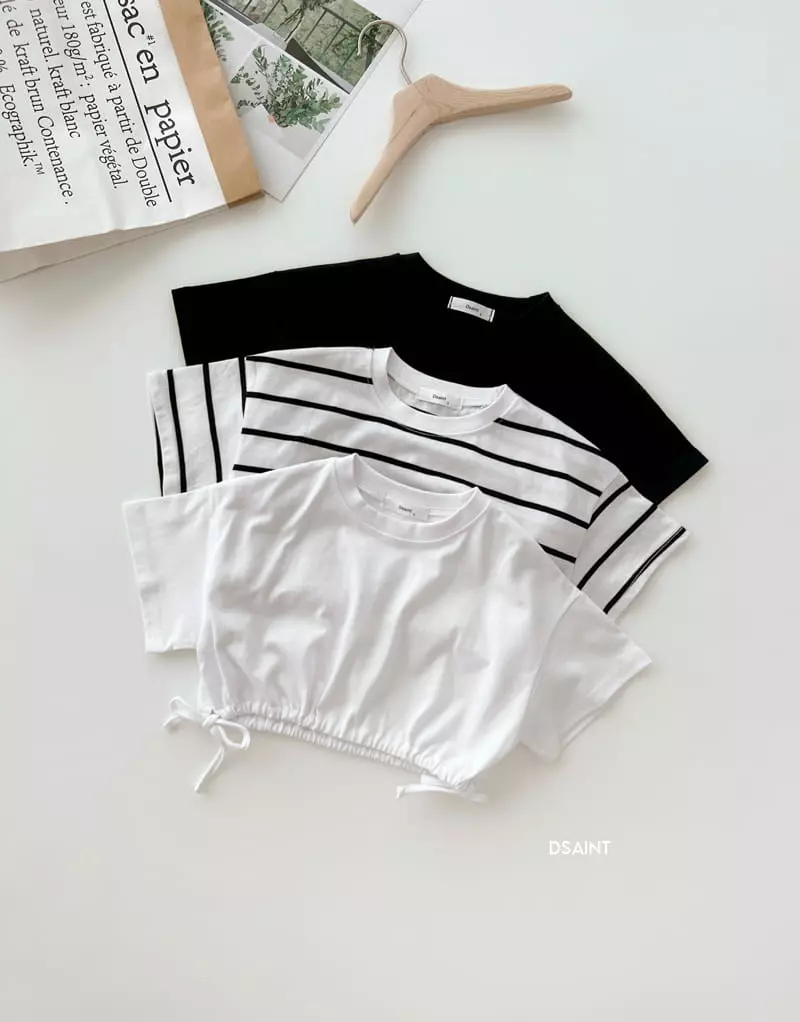Dsaint - Korean Children Fashion - #discoveringself - Fit Crop Tee - 3