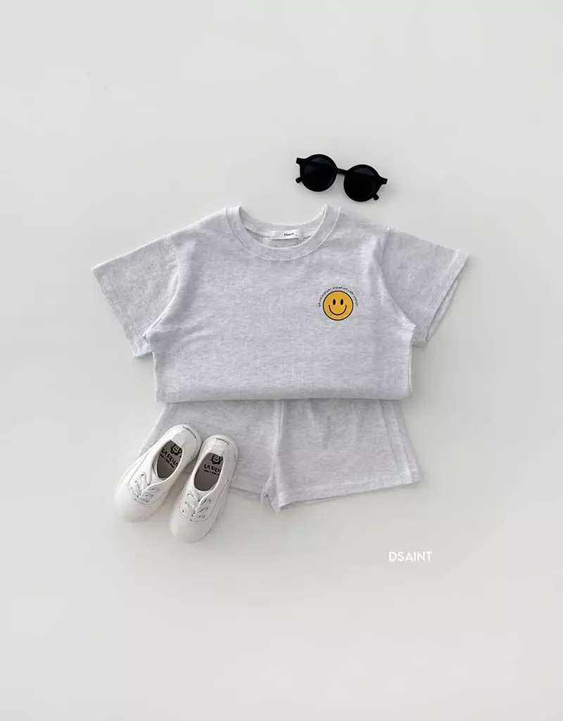 Dsaint - Korean Children Fashion - #discoveringself - Together Smile Top Bottom Set
