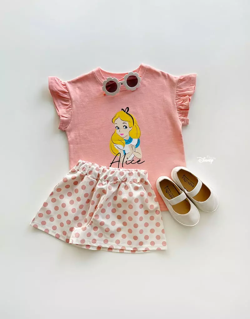 Dsaint - Korean Children Fashion - #discoveringself - Sharring Dot Alice Top Bottom Set - 4