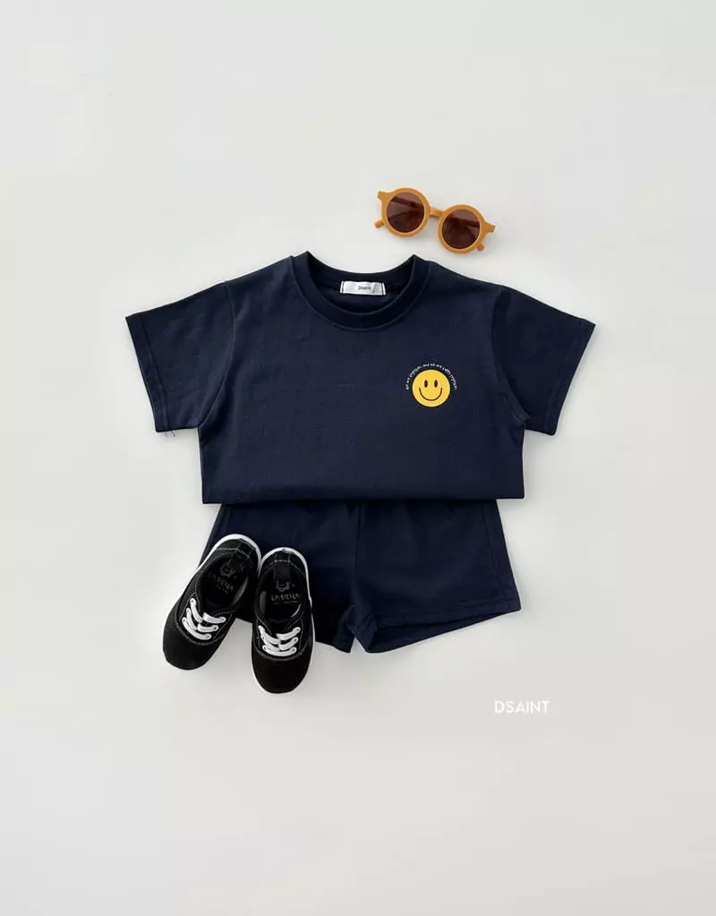 Dsaint - Korean Children Fashion - #fashionkids - Together Smile Top Bottom Set - 2