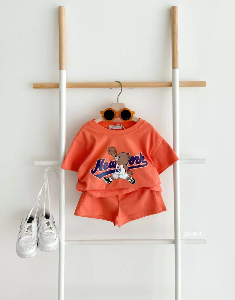 Dsaint - Korean Children Fashion - #fashionkids - New York Top Bottom Set - 4