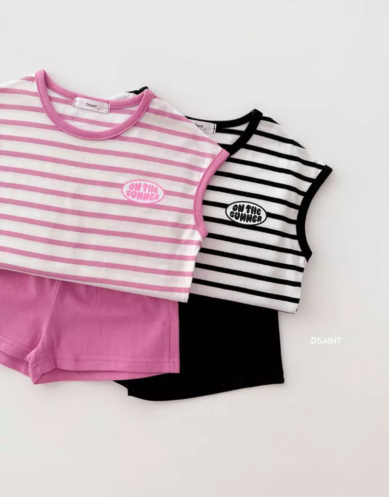 Dsaint - Korean Children Fashion - #kidsshorts - Onder Summer Top Bottom Set