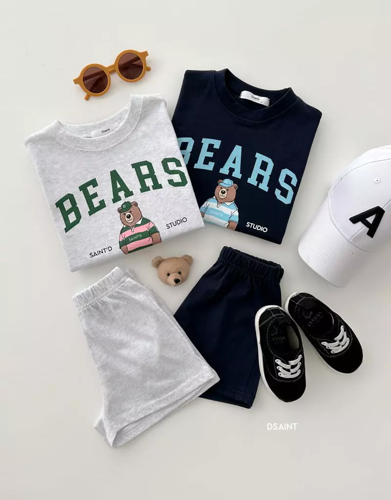 Dsaint - Korean Children Fashion - #kidsstore - 1980 Bear Top Bottom Set - 4