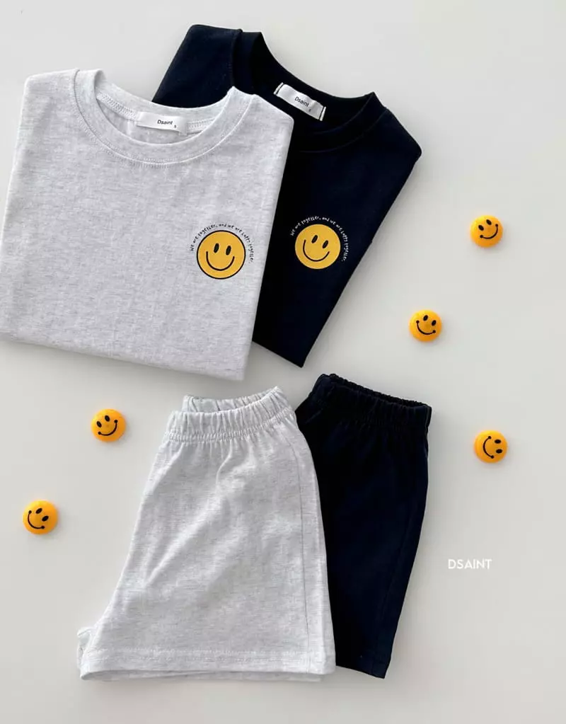 Dsaint - Korean Children Fashion - #kidzfashiontrend - Together Smile Top Bottom Set - 5