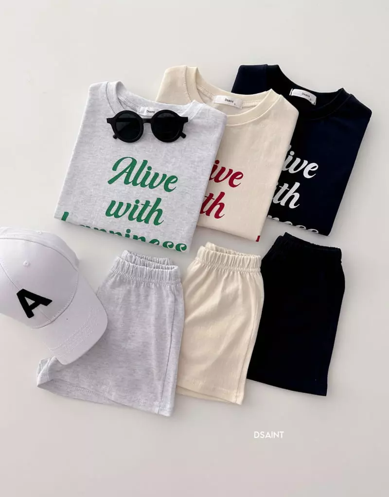 Dsaint - Korean Children Fashion - #kidzfashiontrend - Alive Top Bottom Set - 2