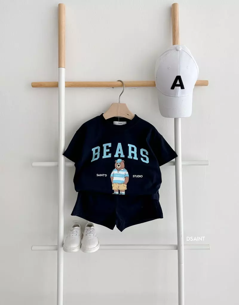 Dsaint - Korean Children Fashion - #littlefashionista - 1980 Bear Top Bottom Set - 6