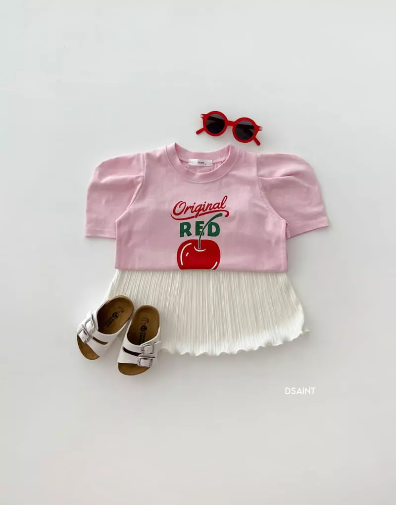 Dsaint - Korean Children Fashion - #minifashionista - Cherry Puff Tee - 9