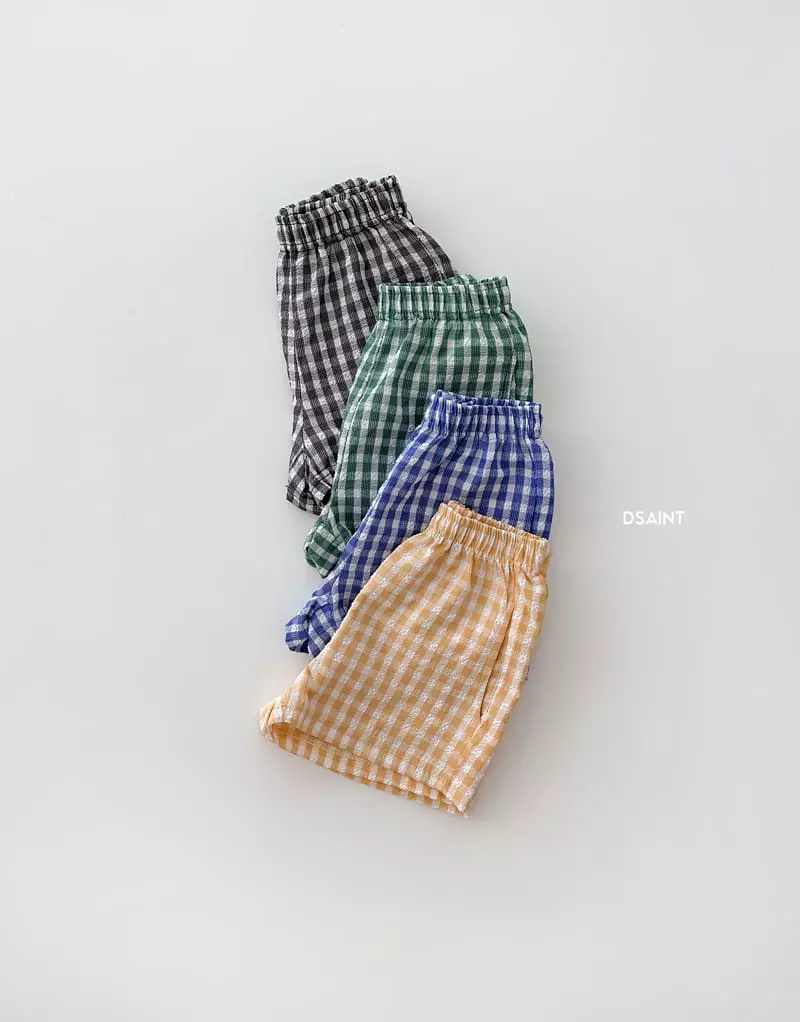 Dsaint - Korean Children Fashion - #prettylittlegirls - Square Check Shorts