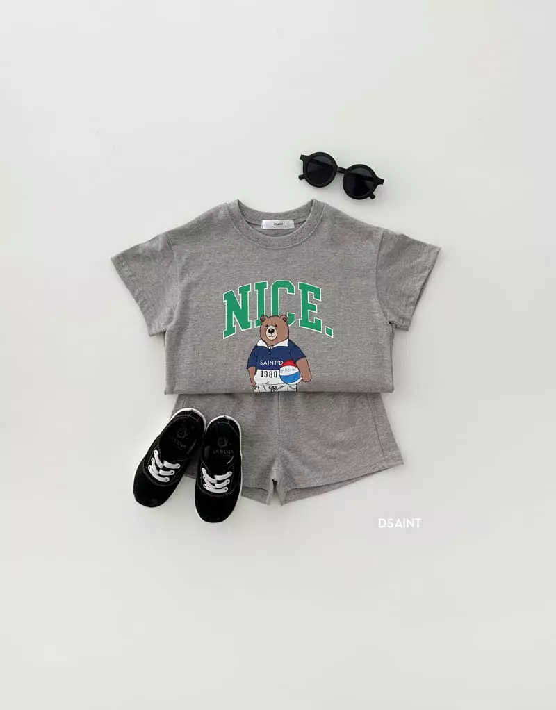 Dsaint - Korean Children Fashion - #todddlerfashion - Nice Bear Top Bottom Set - 6