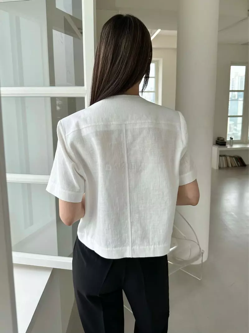 Duplo - Korean Women Fashion - #romanticstyle - NO Collar Jacket - 2