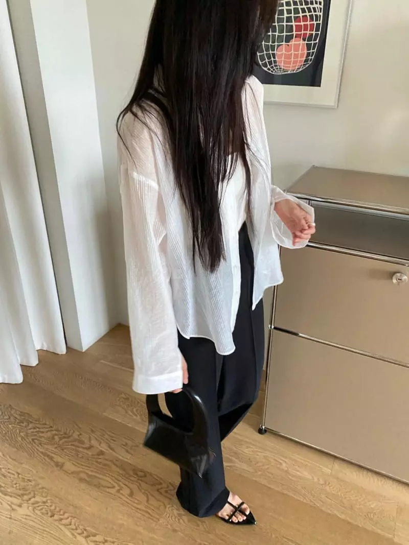 Duplo - Korean Women Fashion - #vintagekidsstyle - Silky Shirt - 2