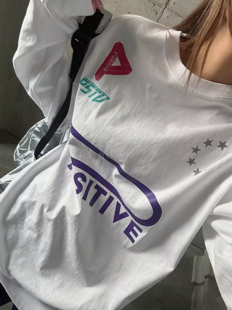 Edison Store - Korean Women Fashion - #pursuepretty - Pasitive 88 Tee - 2