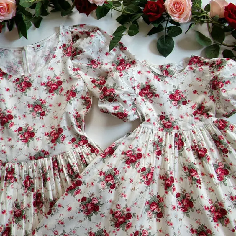 Eugenie Candies - Korean Children Fashion - #childofig - Rose Garden One-piece with Mom