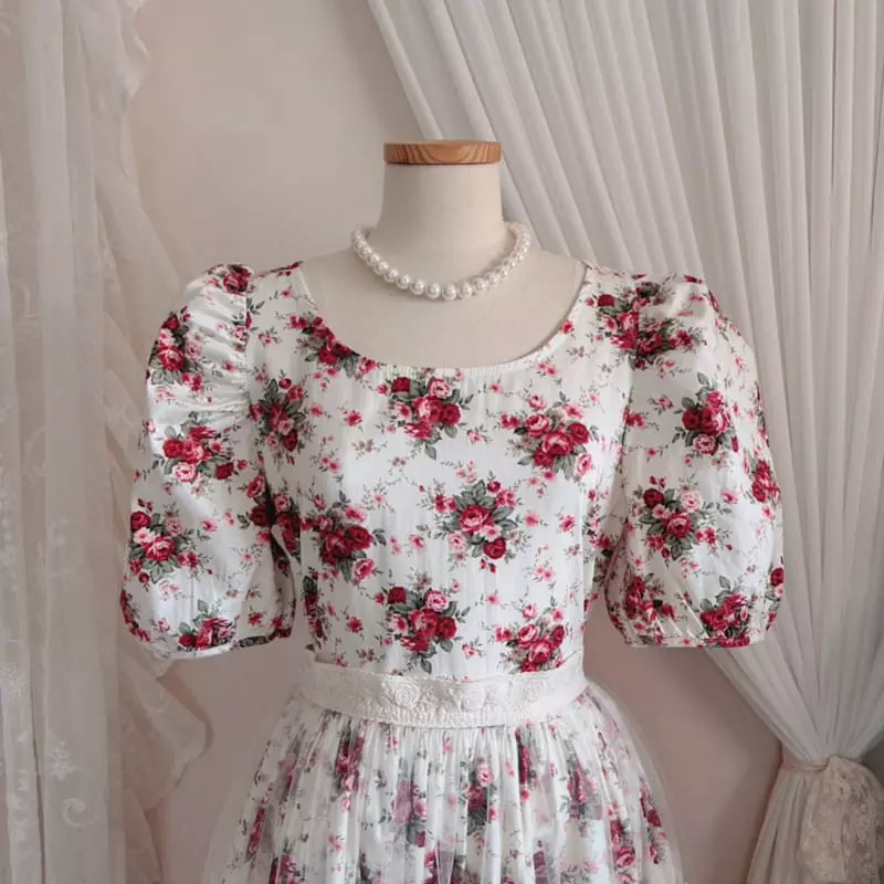 Eugenie Candies - Korean Children Fashion - #fashionkids - Rose Garden One-piece with Mom - 5