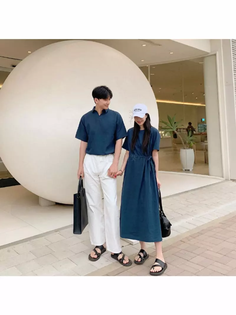 Exito - Korean Women Fashion - #romanticstyle - Linen Strap One-piece