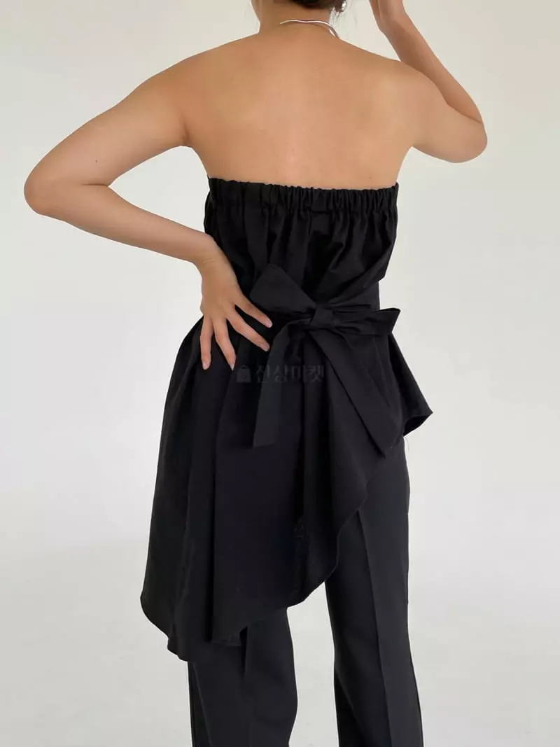 Feffer - Korean Women Fashion - #momslook - Rush String Top Blouse - 8