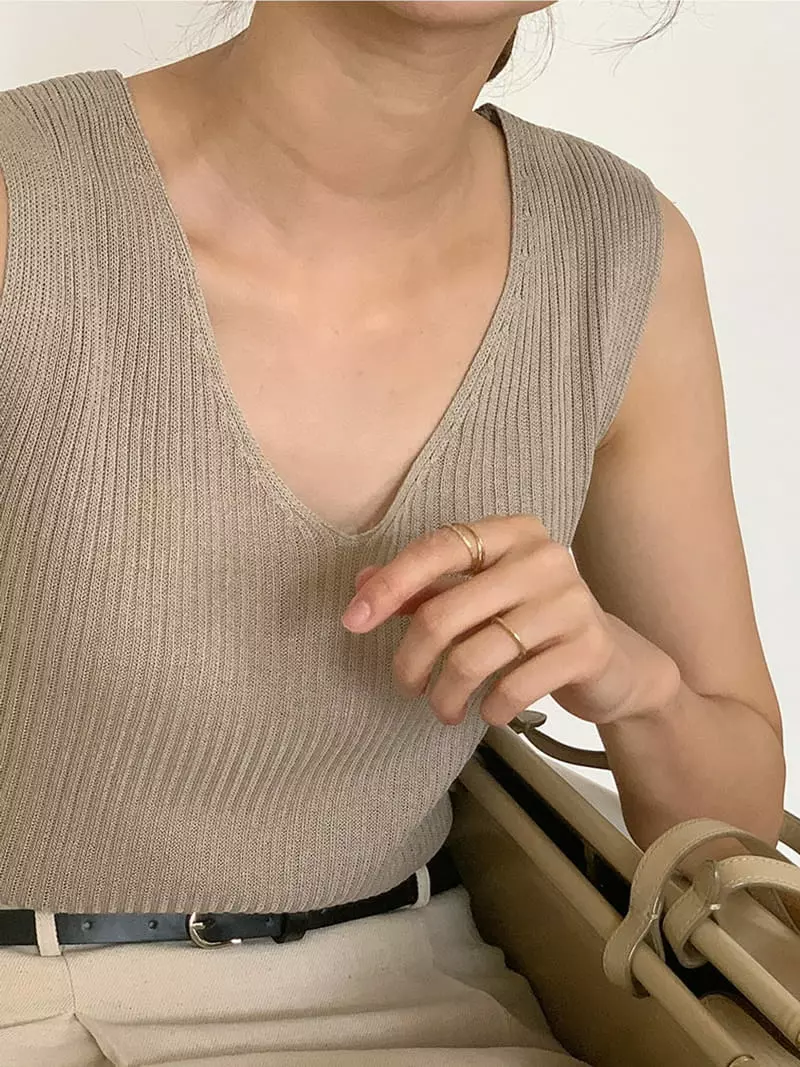 Ff - Korean Women Fashion - #womensfashion - Under Rib Sleeveless - 3