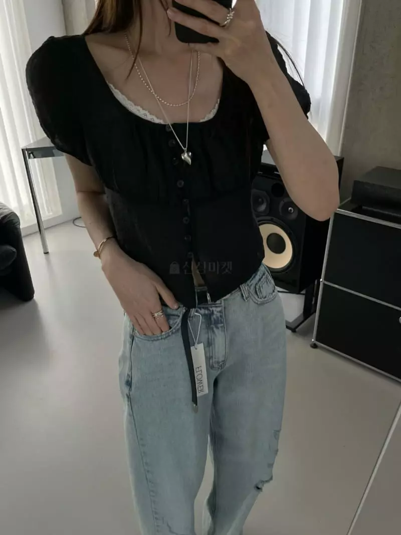 Flower - Korean Women Fashion - #momslook - Mango Blouse - 3