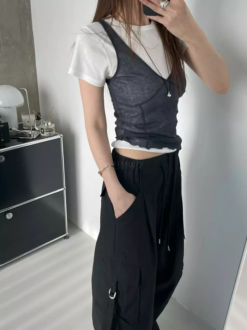 Flower - Korean Women Fashion - #thelittlethings - See Through Sleeveless - 6