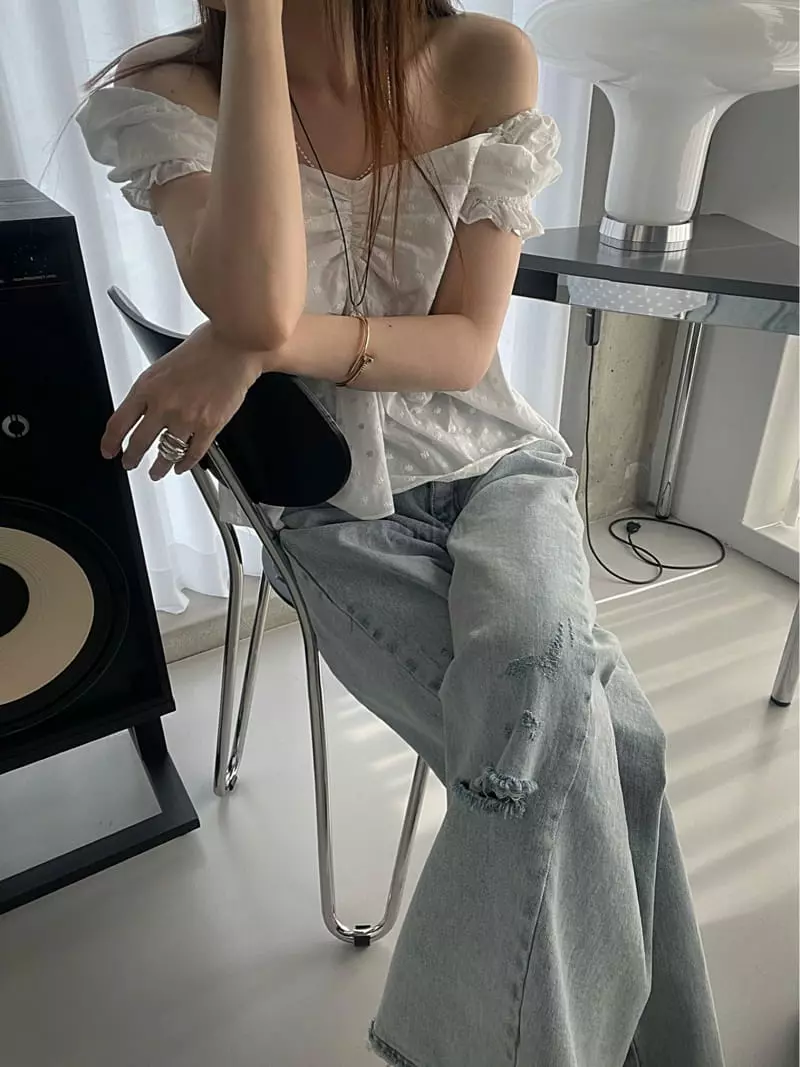 Flower - Korean Women Fashion - #vintageinspired - Loui Blouse - 2