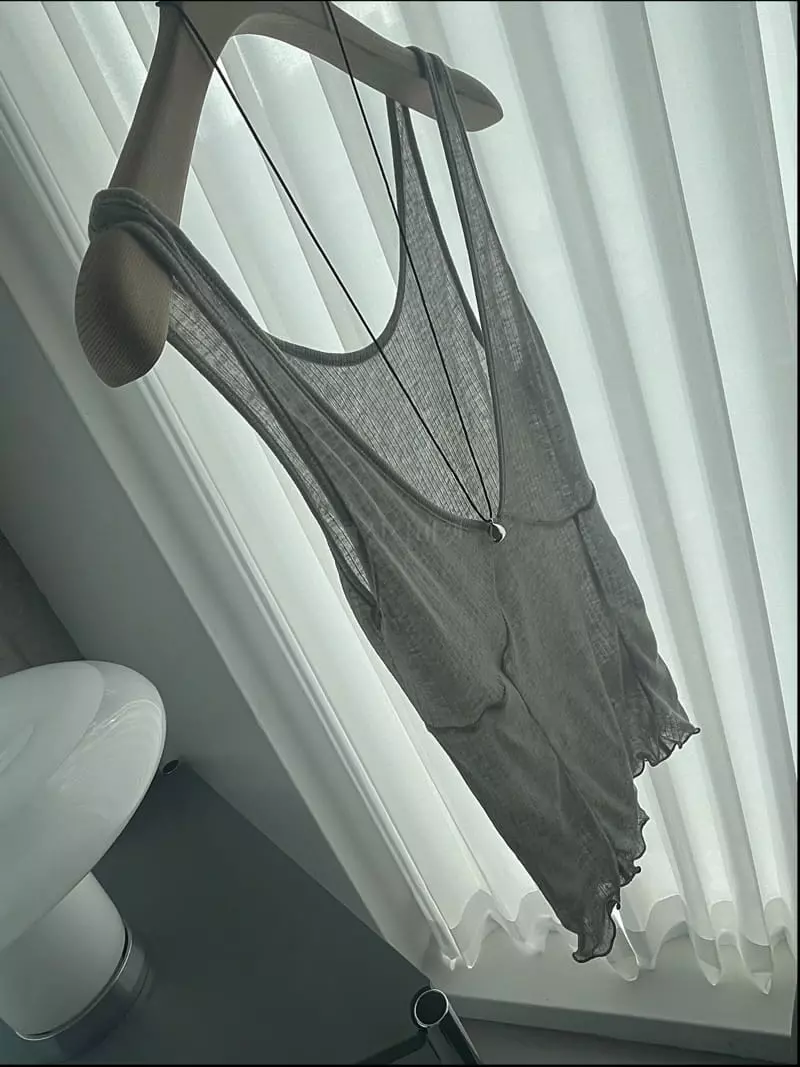 Flower - Korean Women Fashion - #womensfashion - See Through Sleeveless - 8