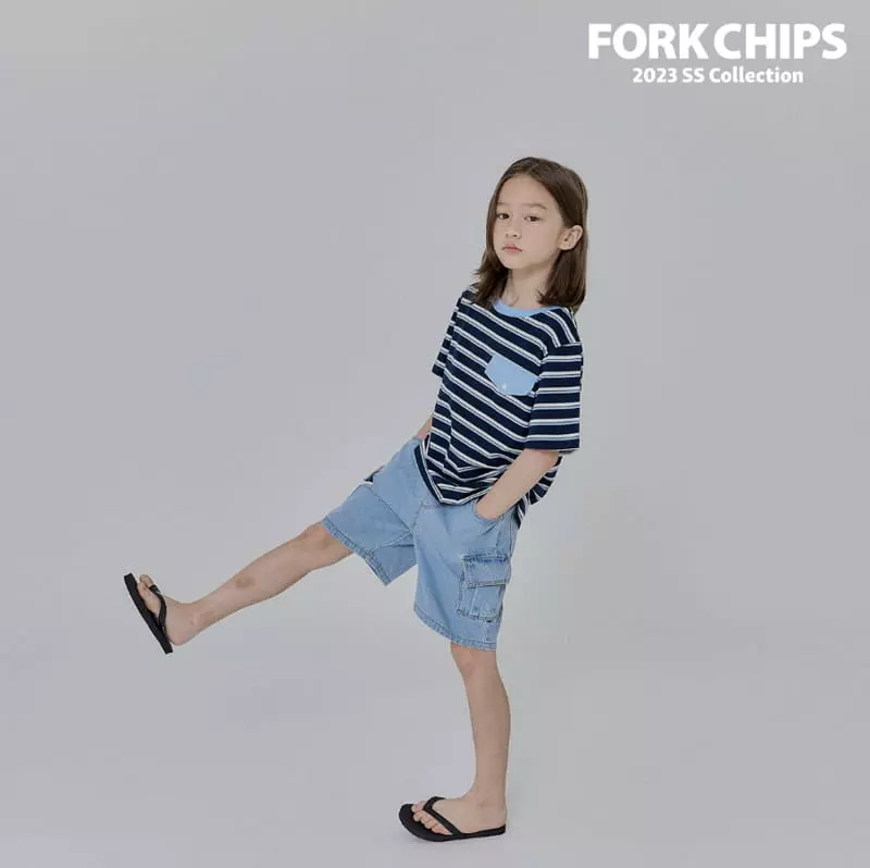 Fork Chips - Korean Children Fashion - #childrensboutique - Peanut Pocket Tee - 9
