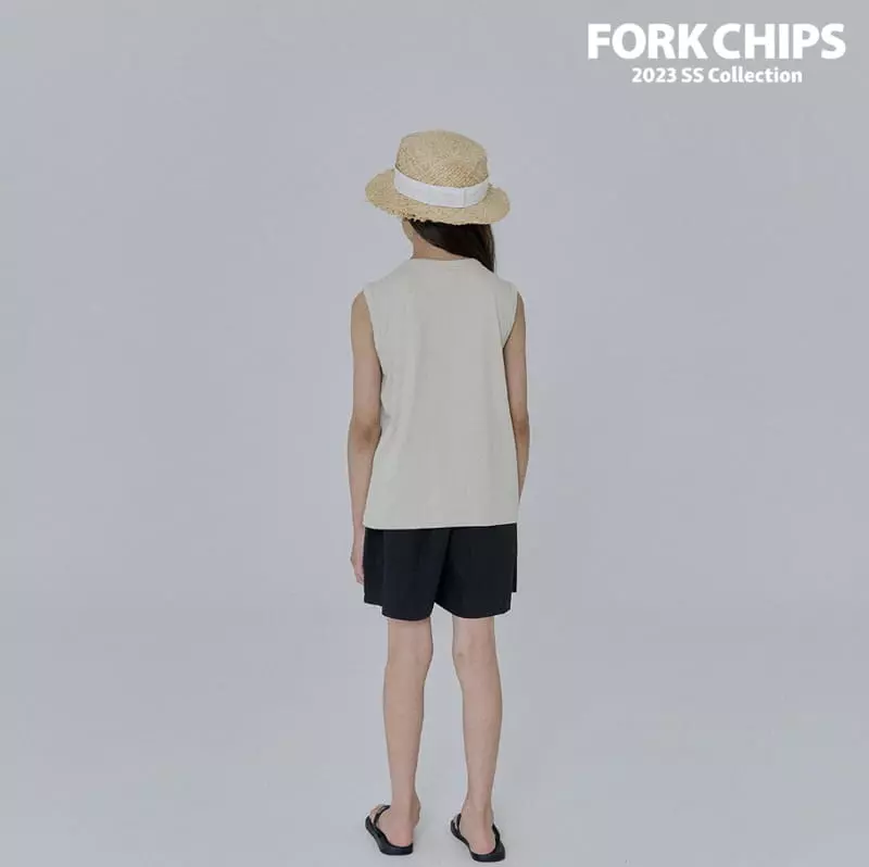 Fork Chips - Korean Children Fashion - #designkidswear - Rib Eyelet Sleeveless - 12
