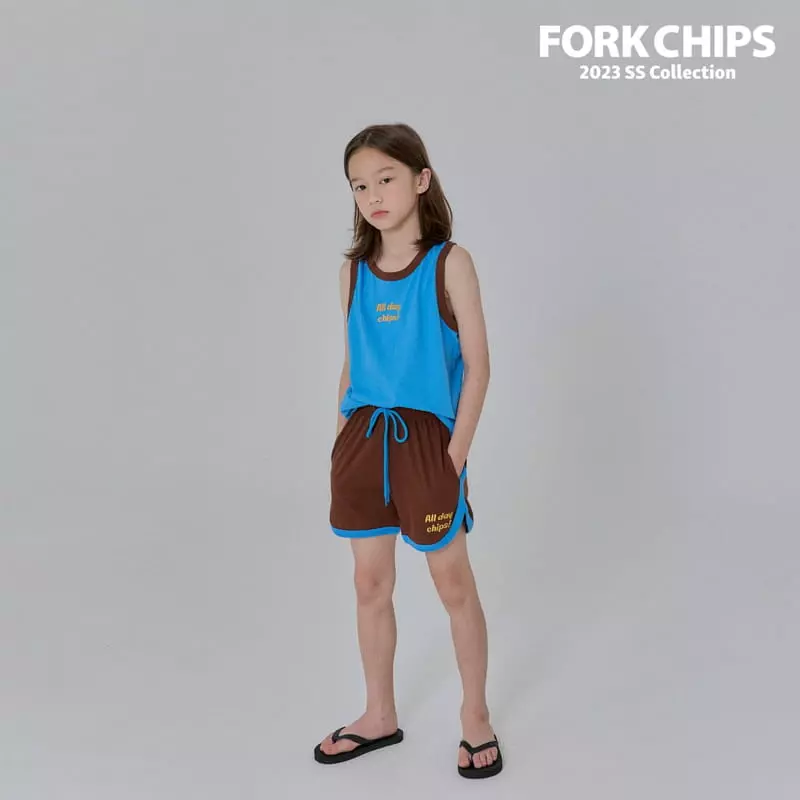 Fork Chips - Korean Children Fashion - #kidzfashiontrend - Mango Top Bottom Set - 3