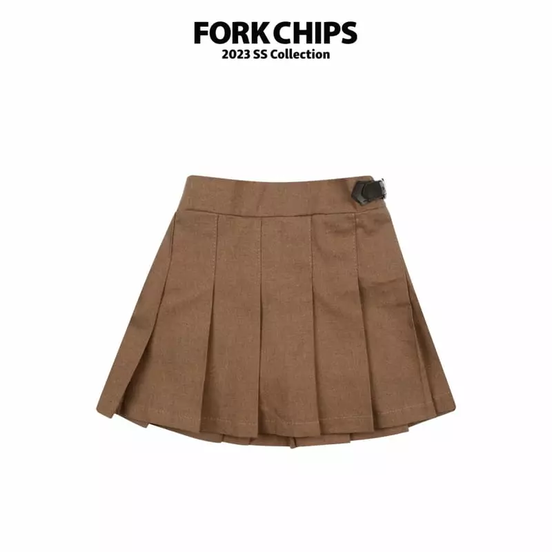 Fork Chips - Korean Children Fashion - #kidzfashiontrend - Berlin Buckle Skirt