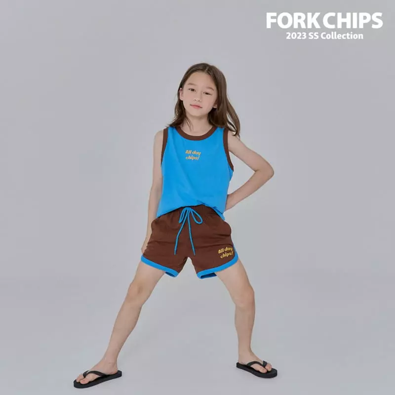Fork Chips - Korean Children Fashion - #littlefashionista - Mango Top Bottom Set - 5
