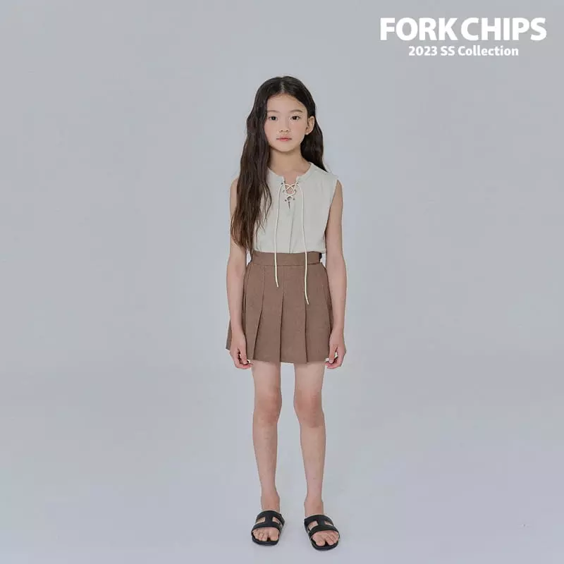 Fork Chips - Korean Children Fashion - #littlefashionista - Berlin Buckle Skirt - 3