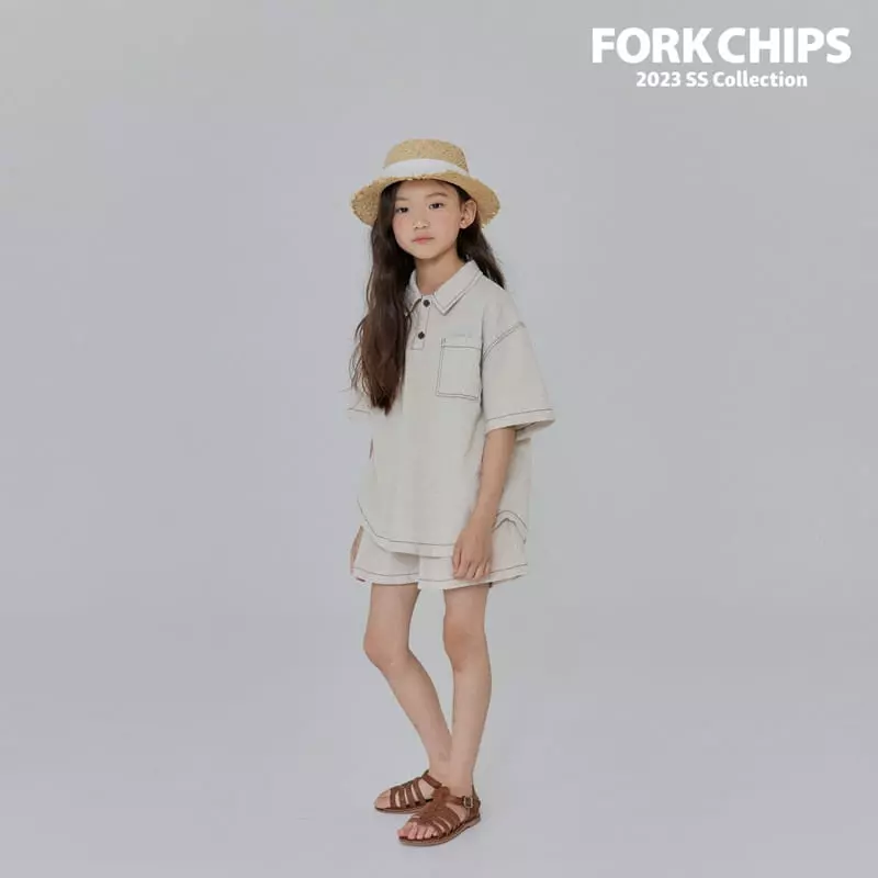 Fork Chips - Korean Children Fashion - #magicofchildhood - Oat Half Slacks Shorts - 8