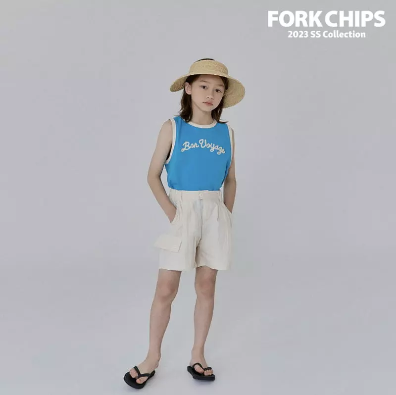 Fork Chips - Korean Children Fashion - #magicofchildhood - Trap Embrodiery Sleeveless - 4