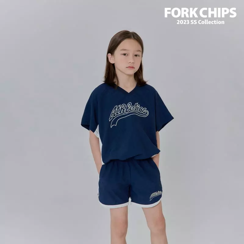 Fork Chips - Korean Children Fashion - #prettylittlegirls - Dunk Piping Shorts - 12