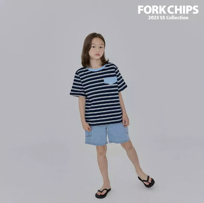 Fork Chips - Korean Children Fashion - #toddlerclothing - Peanut Pocket Tee - 6