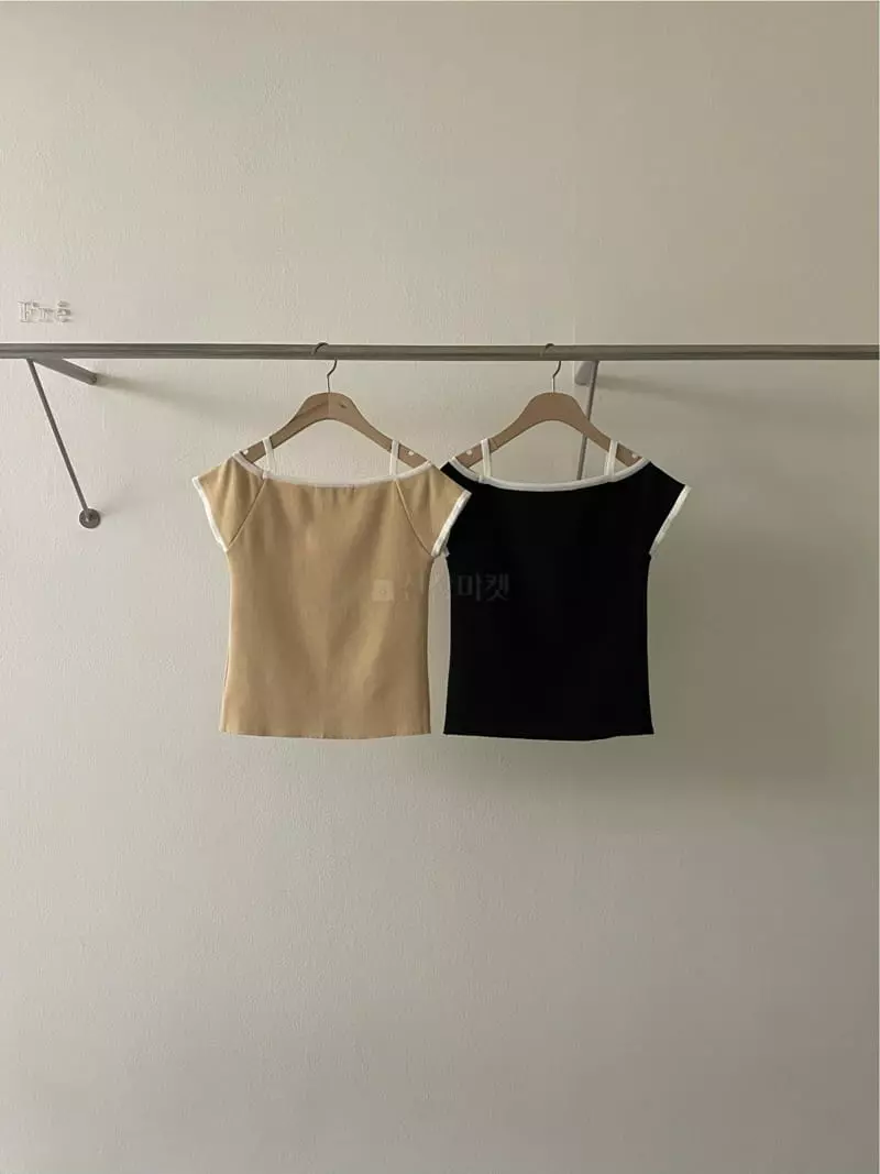 Fre - Korean Women Fashion - #momslook - Off Shoulder Knit Tee - 10