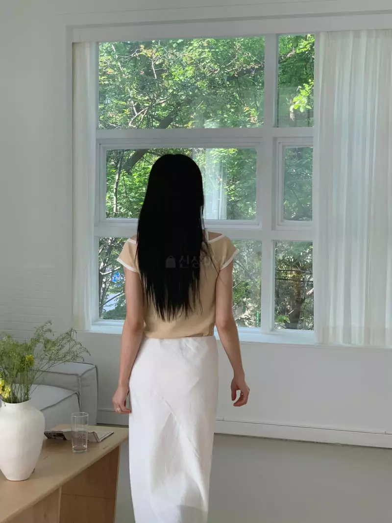 Fre - Korean Women Fashion - #momslook - Off Shoulder Knit Tee - 6