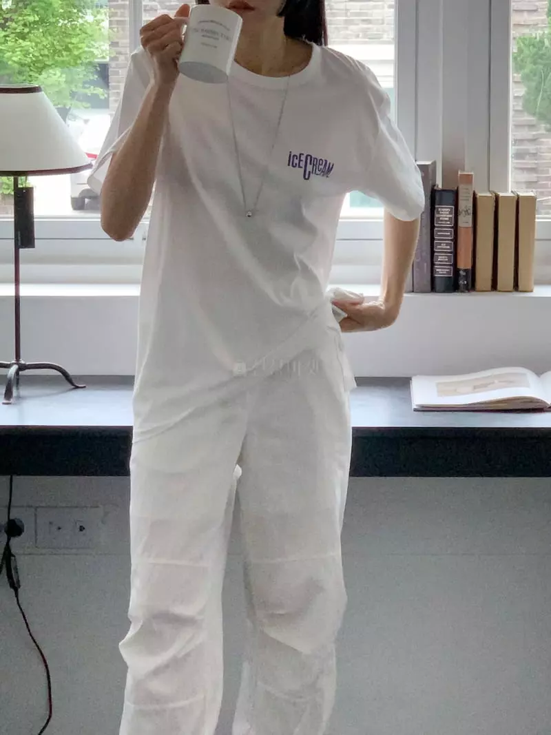 Fre - Korean Women Fashion - #momslook - Ice Cream Tee