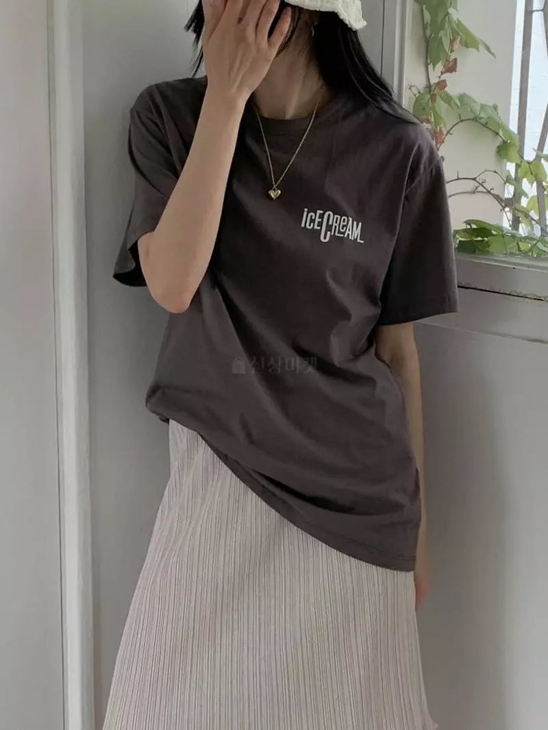 Fre - Korean Women Fashion - #momslook - Ice Cream Tee - 11
