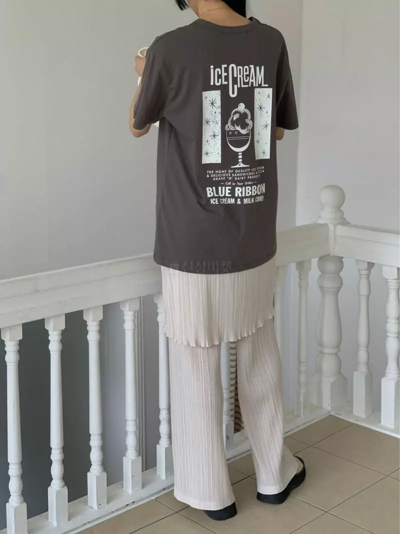 Fre - Korean Women Fashion - #momslook - Ice Cream Tee - 9