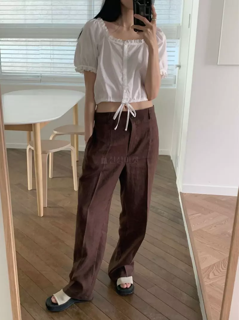 Fre - Korean Women Fashion - #momslook - Linen Pants - 3