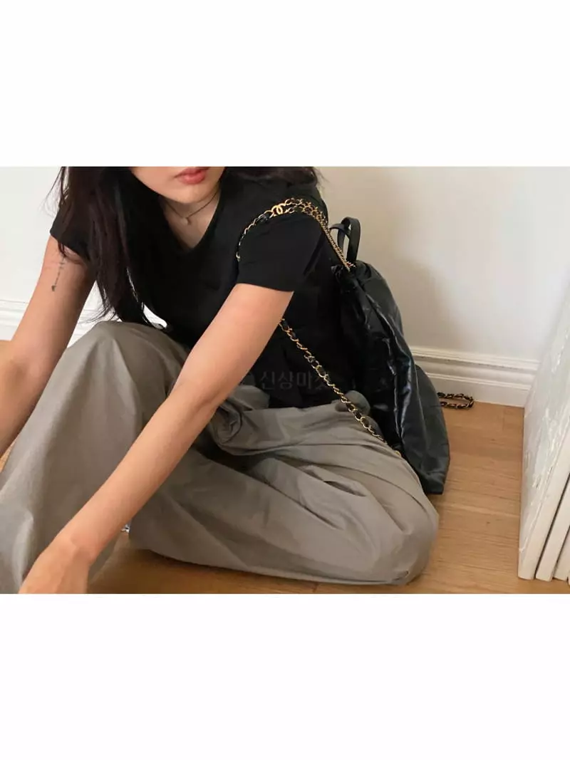 Fre - Korean Women Fashion - #momslook - Draping Tee - 11